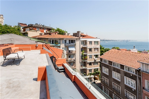 Renovated Twin Apartments with Stunning Sea View in Cihangir - SH 34693